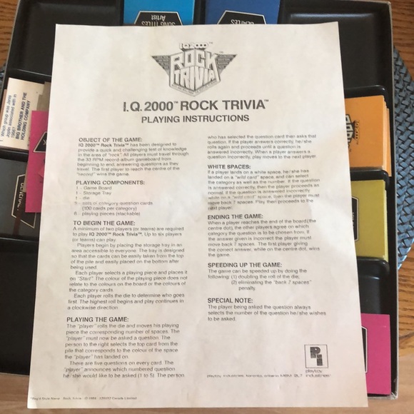 1985,s Rock Trivia Board game cards are like new - Picture 3 of 6